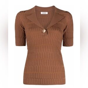SANDRO
Victor ribbed-knit top size 0